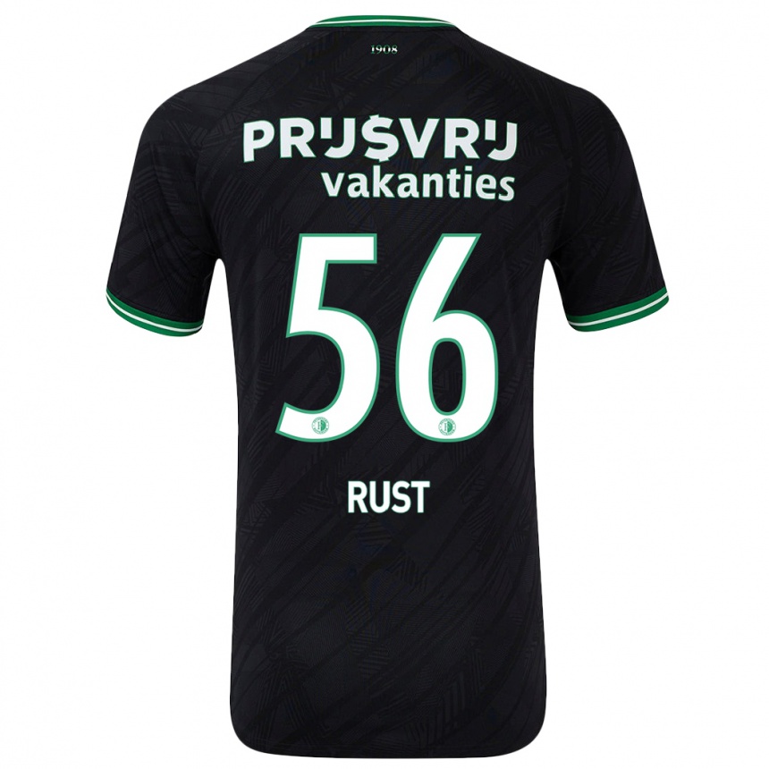 Kids Football Fabiano Rust #56 Black Green Away Jersey 2024/25 T-Shirt Za