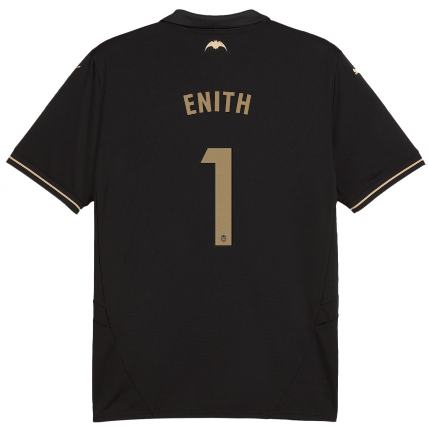 Kids Football Enith #1 Black Away Jersey 2024/25 T-Shirt Za