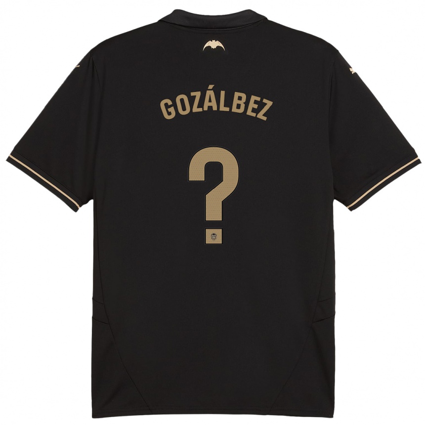 Kids Football Pablo Gozálbez #0 Black Away Jersey 2024/25 T-Shirt Za