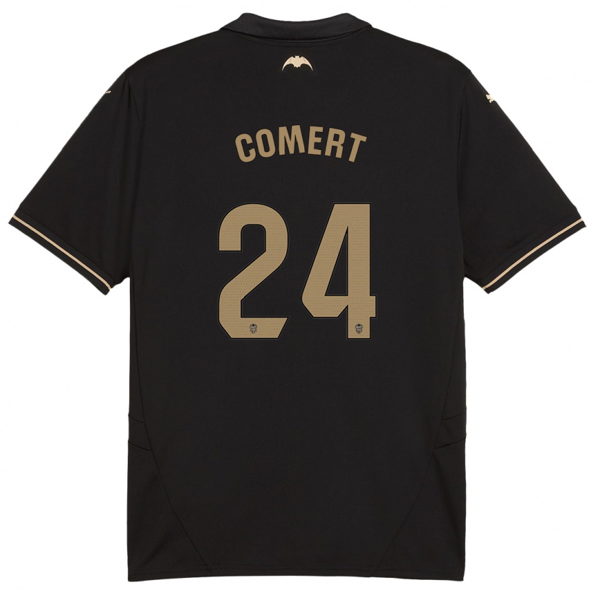 Kids Football Eray Comert #24 Black Away Jersey 2024/25 T-Shirt Za