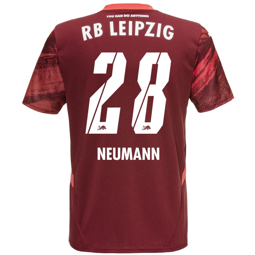 Kids Football Cenny Neumann #28 Burgundy Away Jersey 2024/25 T-Shirt Za