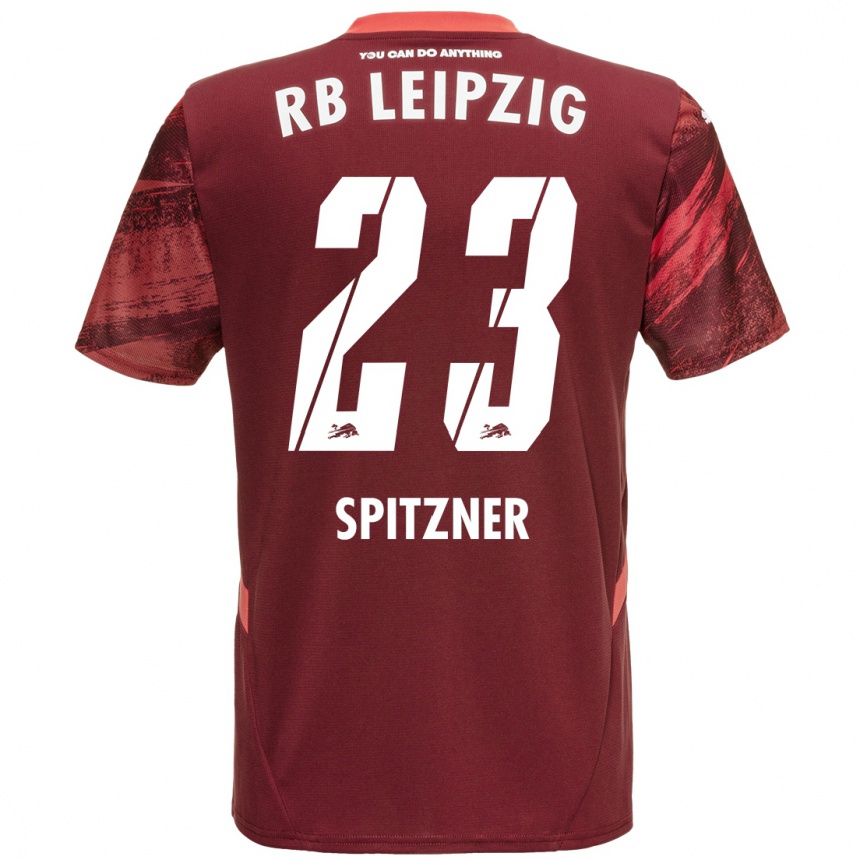 Kids Football Kyra Spitzner #23 Burgundy Away Jersey 2024/25 T-Shirt Za