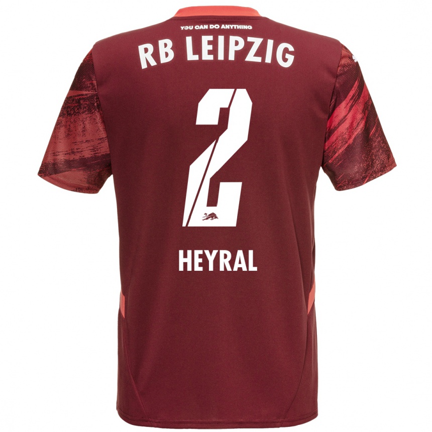 Kids Football Neo Heyral #2 Burgundy Away Jersey 2024/25 T-Shirt Za