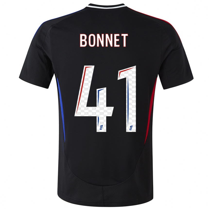 Kids Football Noam Bonnet #41 Black Away Jersey 2024/25 T-Shirt Za