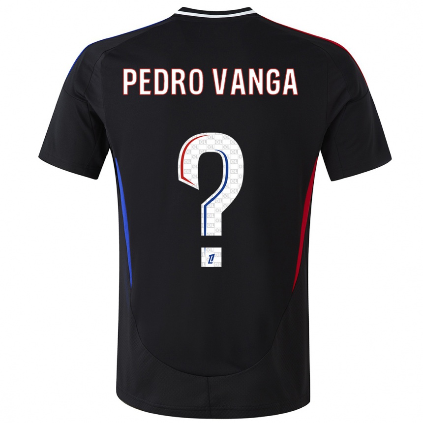 Kids Football Emerson Pedro Vanga #0 Black Away Jersey 2024/25 T-Shirt Za