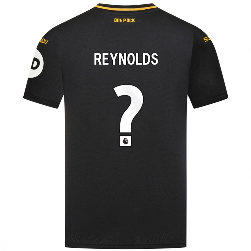 Kids Football Fabian Reynolds #0 Black Away Jersey 2024/25 T-Shirt Za