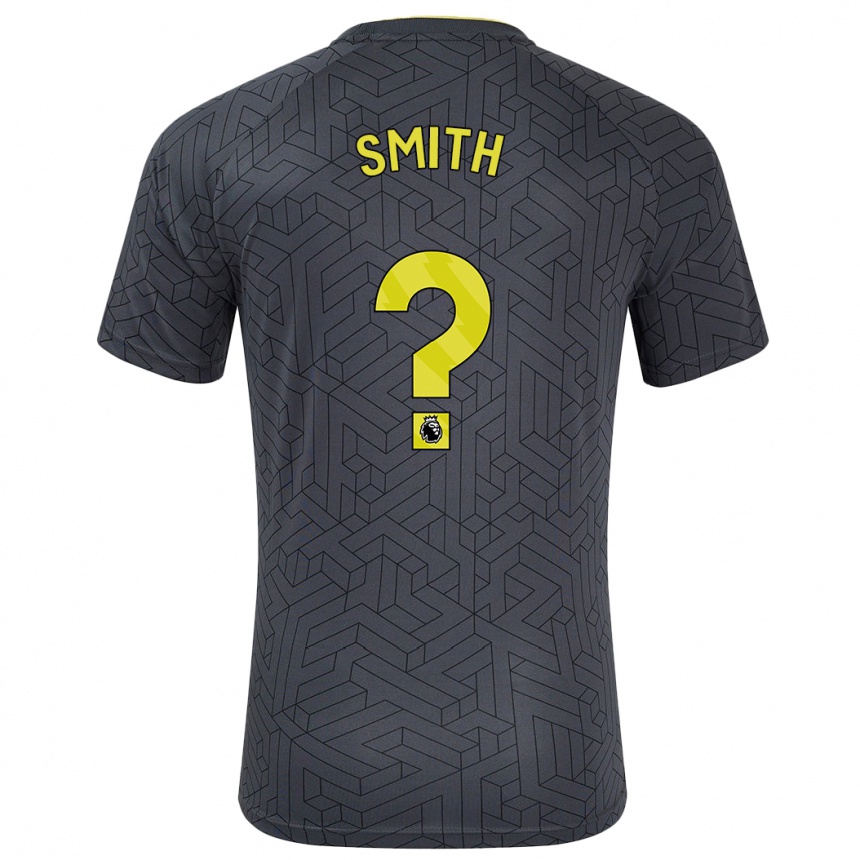 Kids Football Odin Samuels-Smith #0 Black Yellow Away Jersey 2024/25 T-Shirt Za