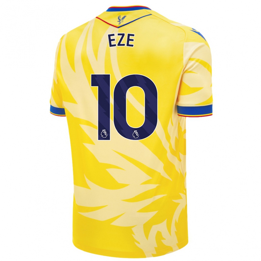 Kids Football Eberechi Eze #10 Yellow Away Jersey 2024/25 T-Shirt Za