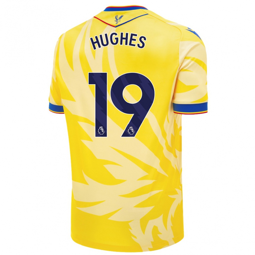 Kids Football Will Hughes #19 Yellow Away Jersey 2024/25 T-Shirt Za