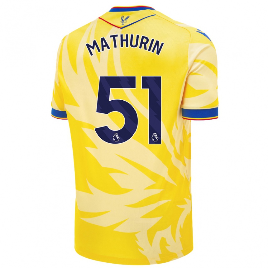 Kids Football Roshaun Mathurin #51 Yellow Away Jersey 2024/25 T-Shirt Za