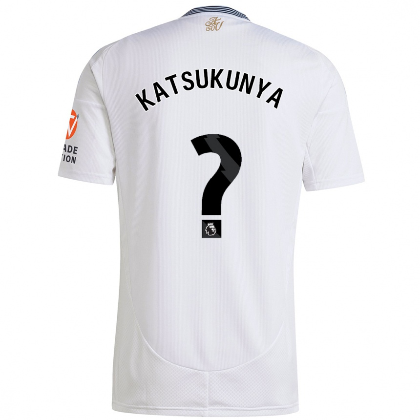 Kids Football Thierry Katsukunya #0 White Away Jersey 2024/25 T-Shirt Za