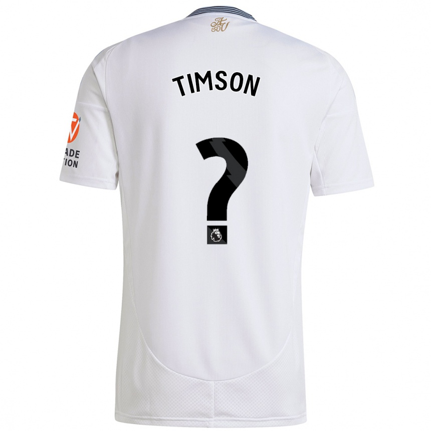 Kids Football Nile Timson #0 White Away Jersey 2024/25 T-Shirt Za