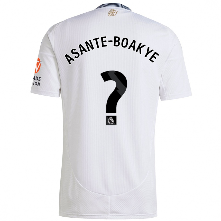 Kids Football Max Asante-Boakye #0 White Away Jersey 2024/25 T-Shirt Za