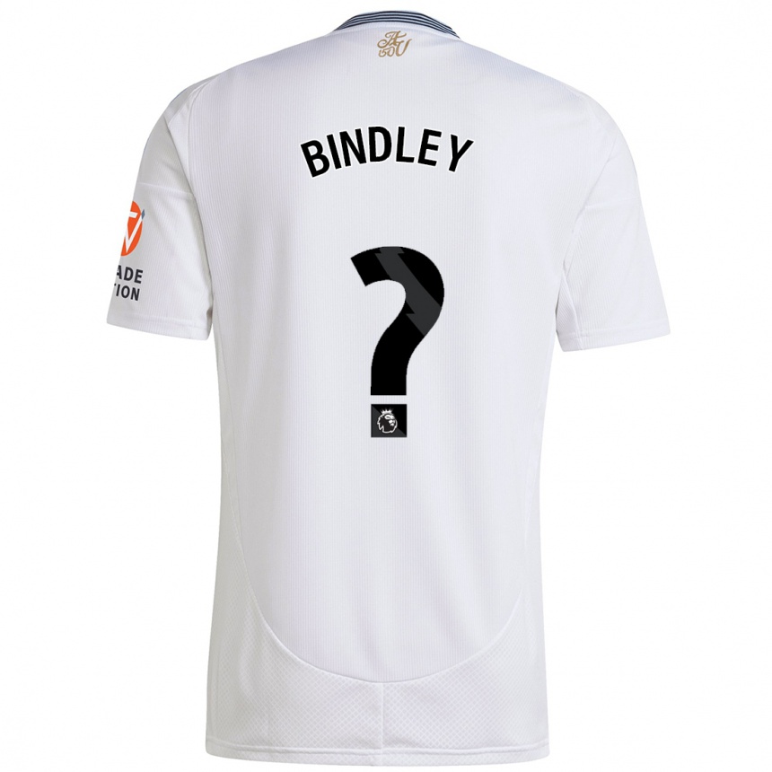 Kids Football Oliver Bindley #0 White Away Jersey 2024/25 T-Shirt Za