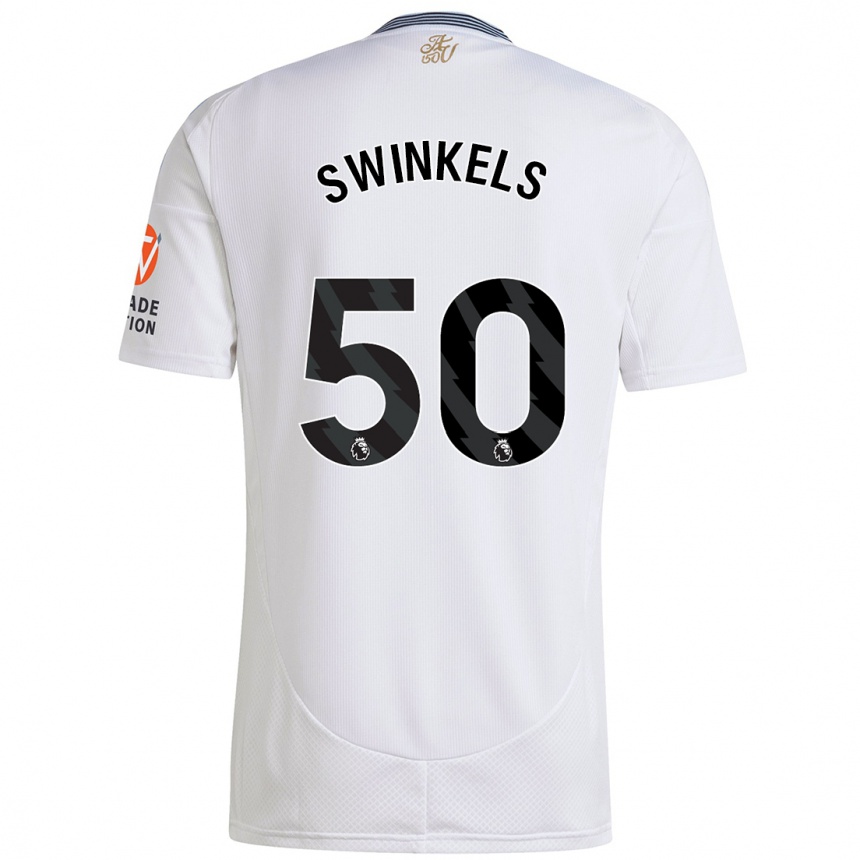 Kids Football Sil Swinkels #50 White Away Jersey 2024/25 T-Shirt Za