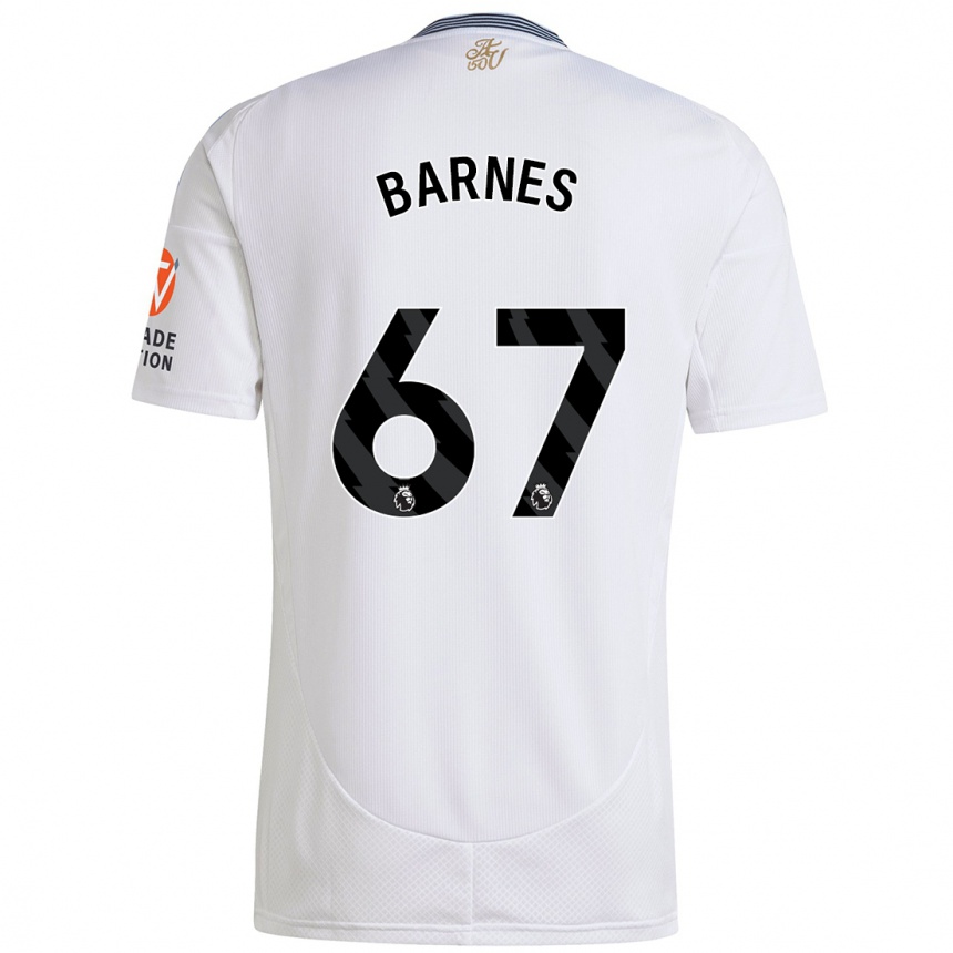 Kids Football Mikell Barnes #67 White Away Jersey 2024/25 T-Shirt Za