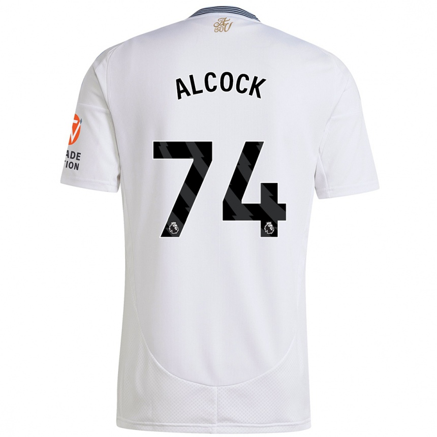 Kids Football Todd Alcock #74 White Away Jersey 2024/25 T-Shirt Za