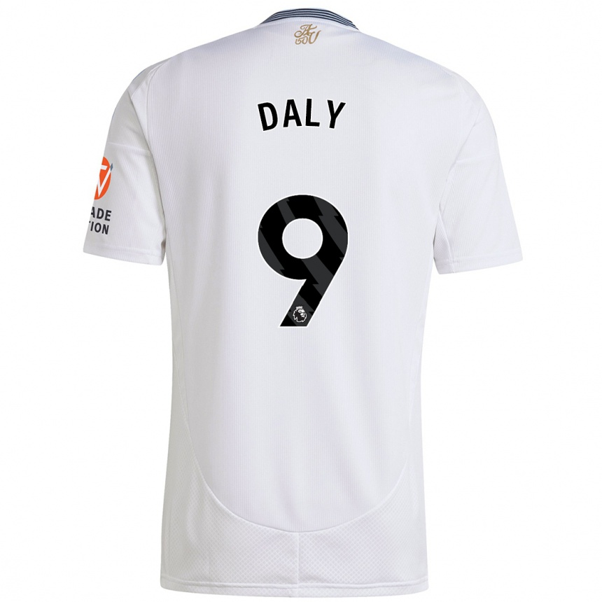 Kids Football Rachel Daly #9 White Away Jersey 2024/25 T-Shirt Za