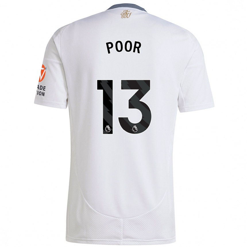 Kids Football Sophia Poor #13 White Away Jersey 2024/25 T-Shirt Za