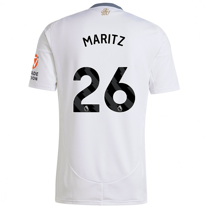 Kids Football Noelle Maritz #26 White Away Jersey 2024/25 T-Shirt Za