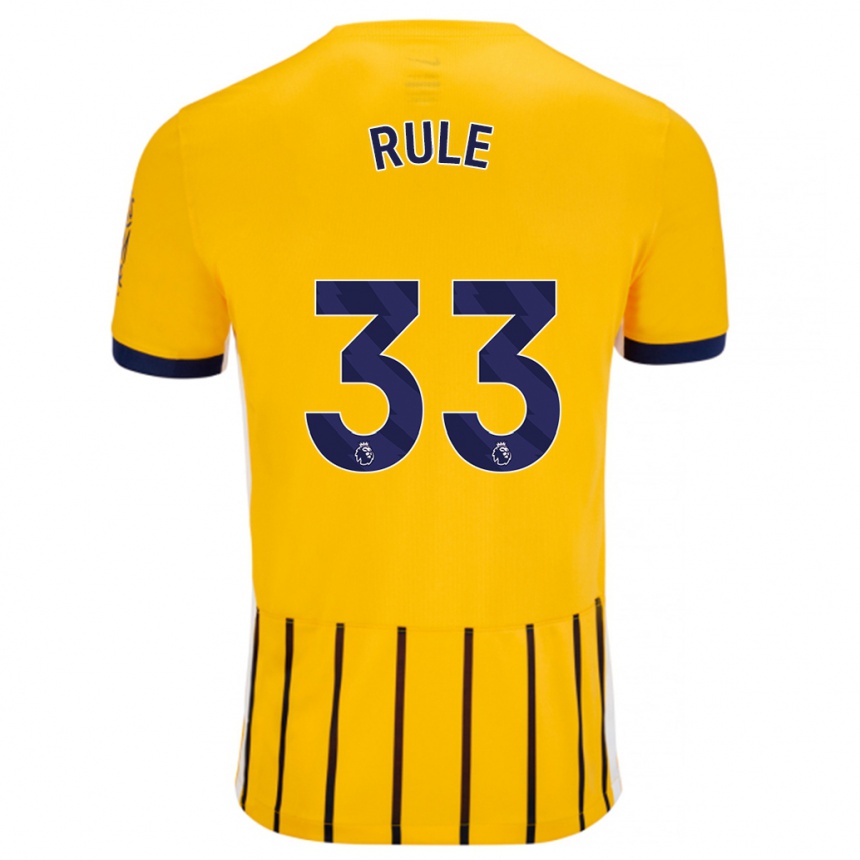 Kids Football Charlize Jayde Rule #33 Gold Blue Pinstripes Away Jersey 2024/25 T-Shirt Za