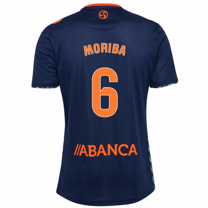 Kids Football Ilaix Moriba #6 Navy Blue Away Jersey 2024/25 T-Shirt Za