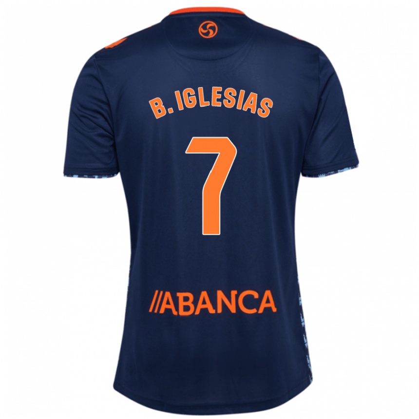 Kids Football Borja Iglesias #7 Navy Blue Away Jersey 2024/25 T-Shirt Za