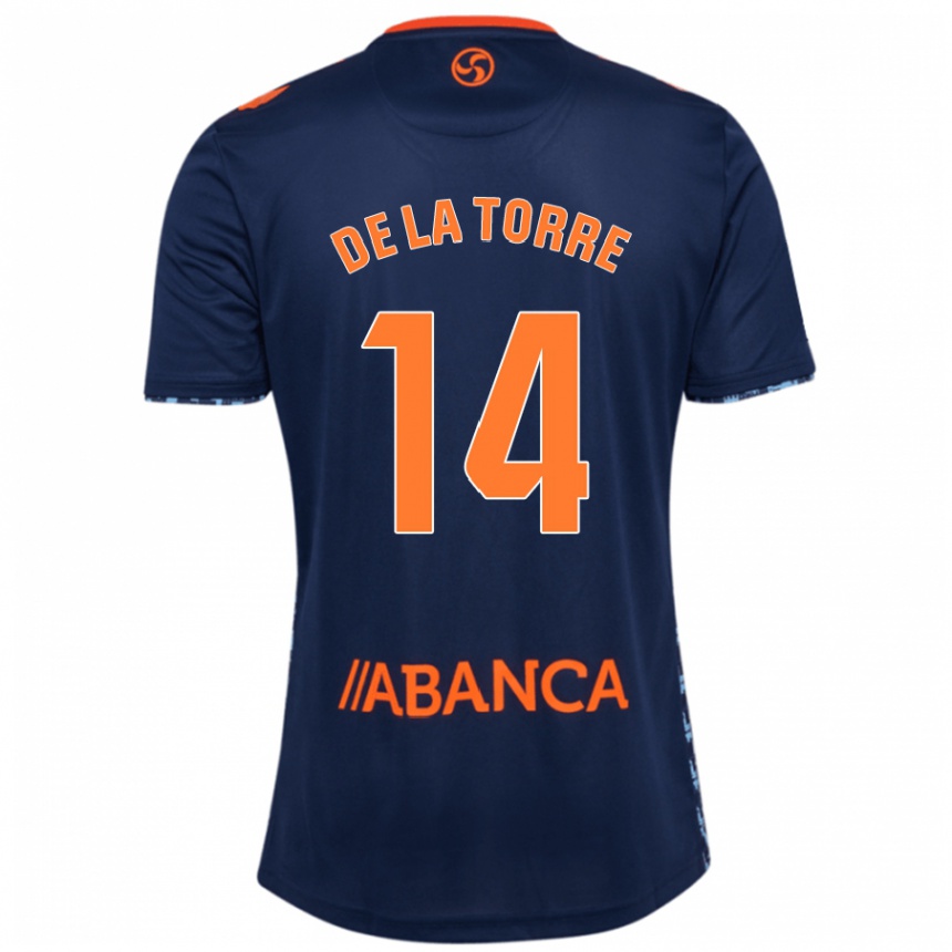 Kids Football Luca De La Torre #14 Navy Blue Away Jersey 2024/25 T-Shirt Za