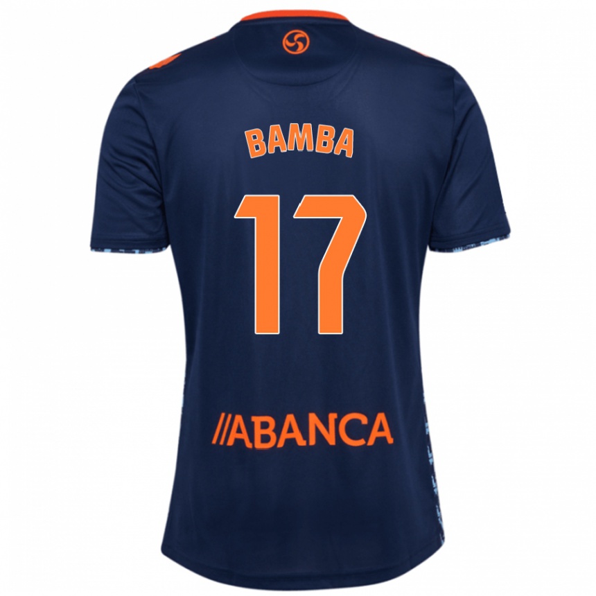 Kids Football Jonathan Bamba #17 Navy Blue Away Jersey 2024/25 T-Shirt Za