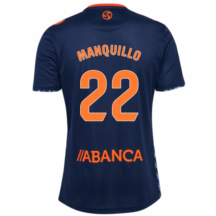 Kids Football Javier Manquillo #22 Navy Blue Away Jersey 2024/25 T-Shirt Za