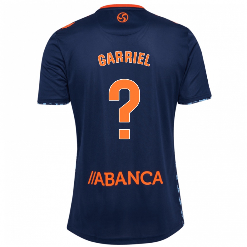 Kids Football Iván Garriel #0 Navy Blue Away Jersey 2024/25 T-Shirt Za