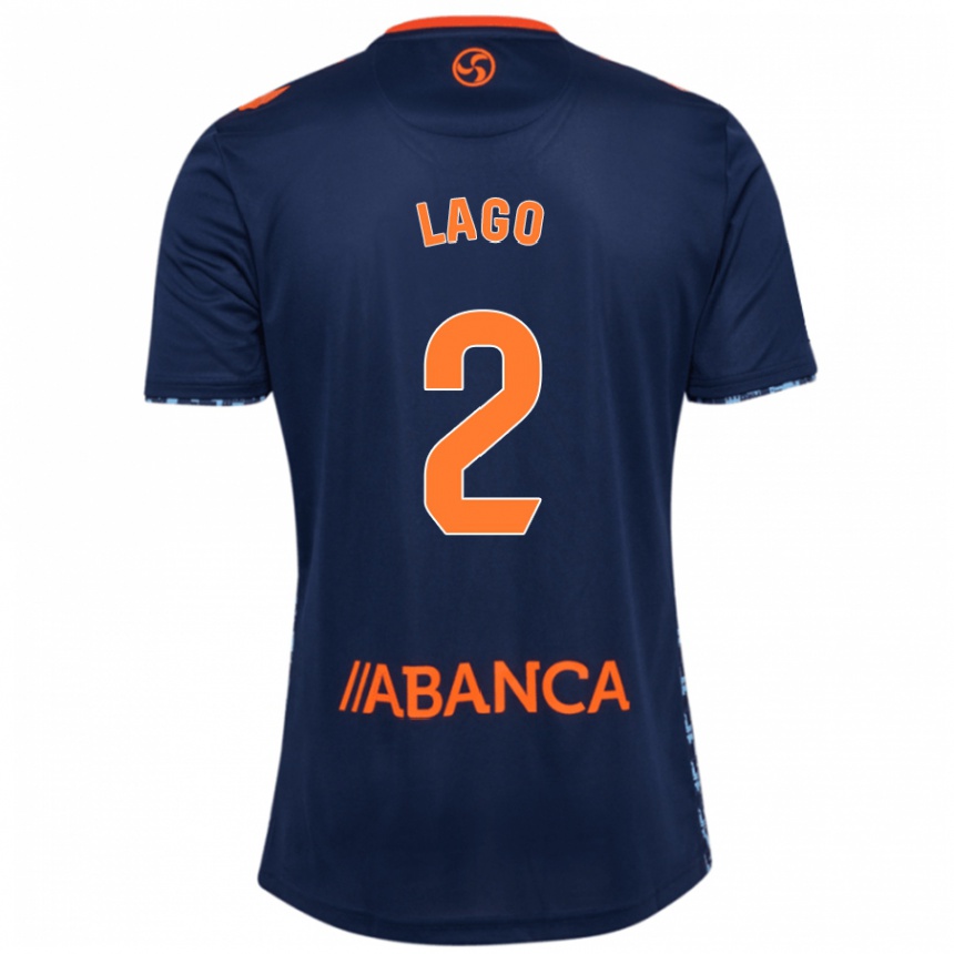 Kids Football Yoel Lago #2 Navy Blue Away Jersey 2024/25 T-Shirt Za