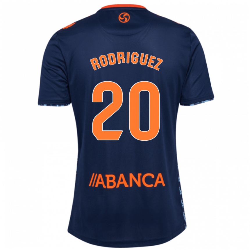 Kids Football Javi Rodríguez #20 Navy Blue Away Jersey 2024/25 T-Shirt Za