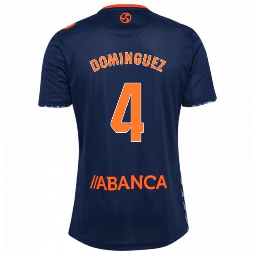 Kids Football Javi Domínguez #4 Navy Blue Away Jersey 2024/25 T-Shirt Za