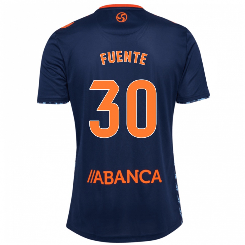 Kids Football Mario Fuente #30 Navy Blue Away Jersey 2024/25 T-Shirt Za