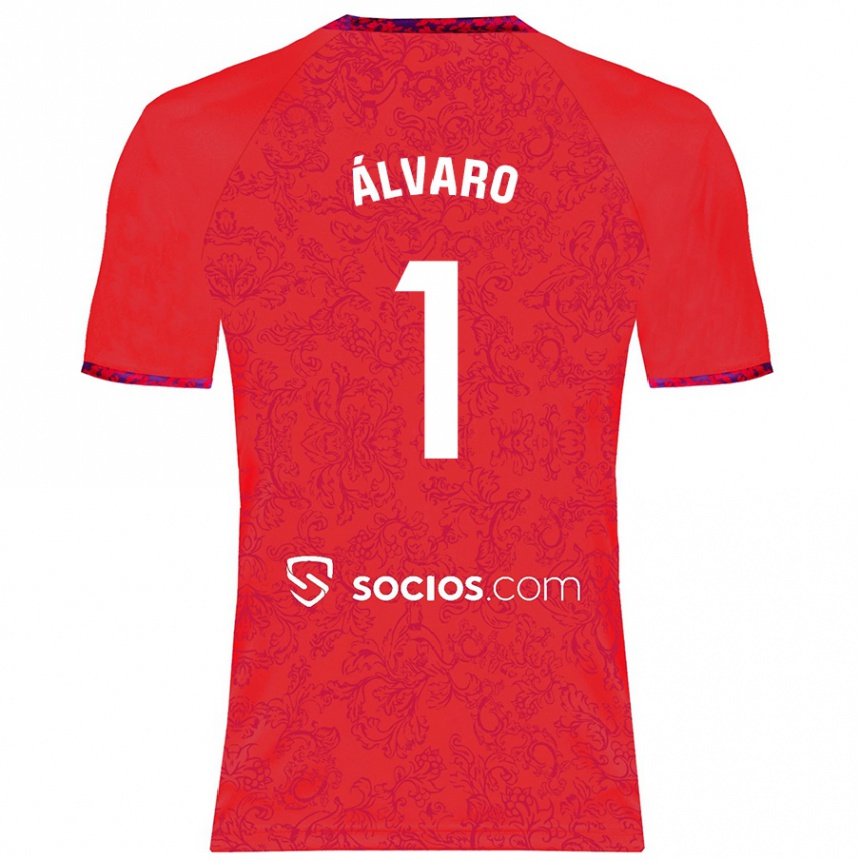 Kids Football Álvaro Fernández #1 Red Away Jersey 2024/25 T-Shirt Za