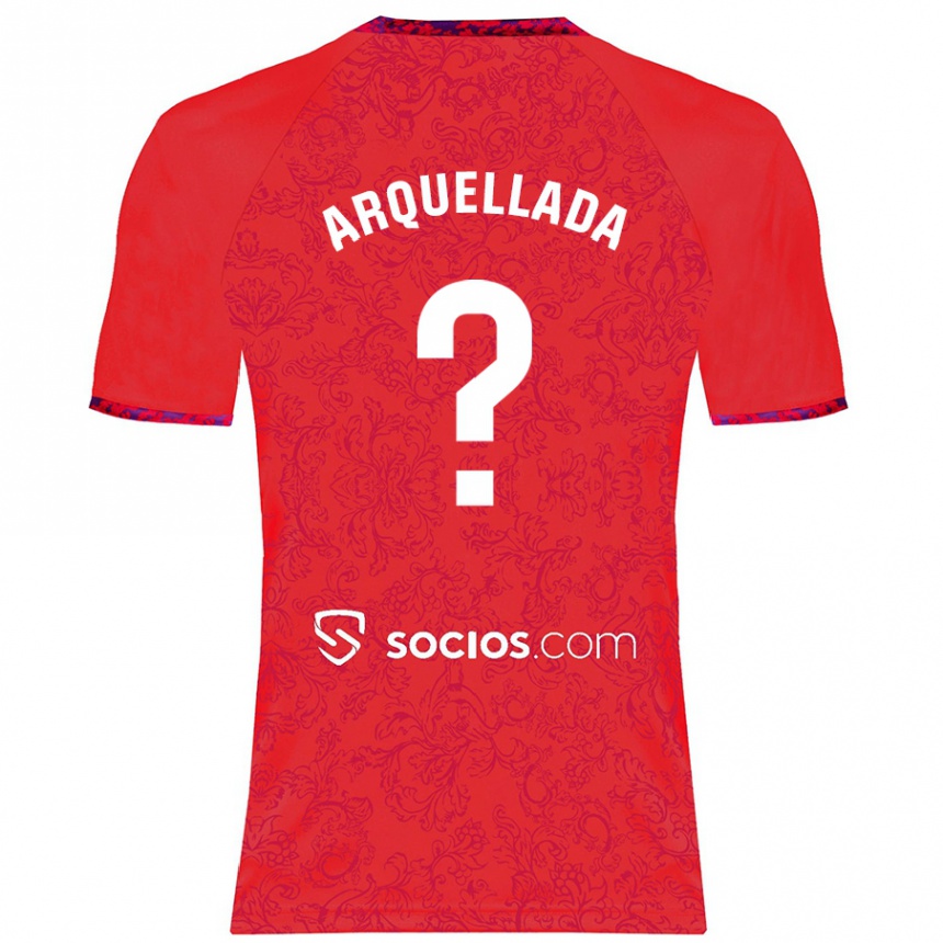 Kids Football Álvaro Arquellada #0 Red Away Jersey 2024/25 T-Shirt Za