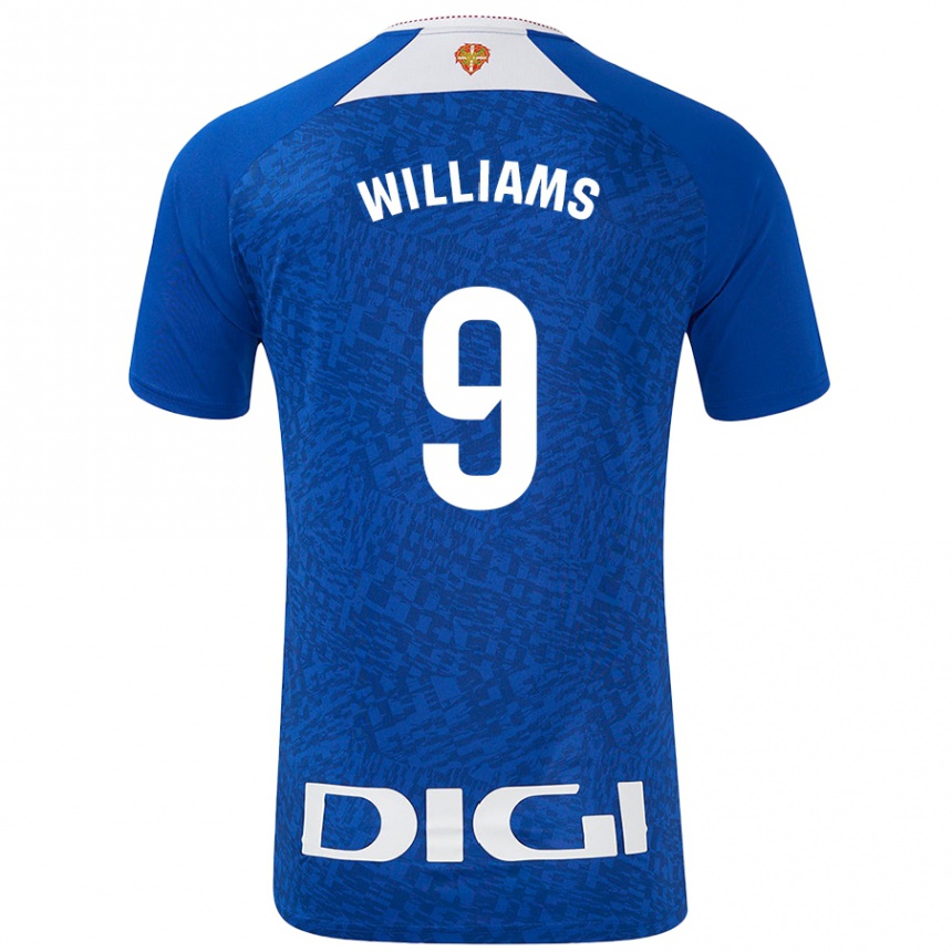 Kids Football Iñaki Williams #9 Royal Blue Away Jersey 2024/25 T-Shirt Za