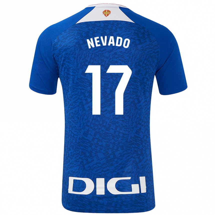 Kids Football Nerea Nevado Gómez #17 Royal Blue Away Jersey 2024/25 T-Shirt Za