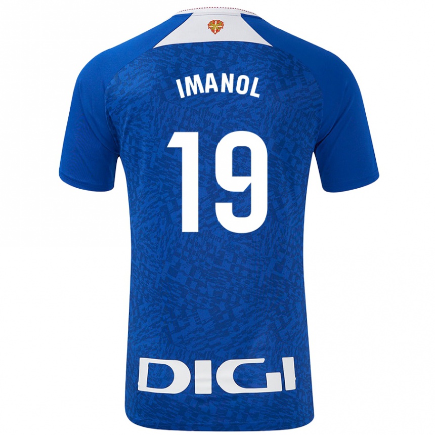 Kids Football Imanol García De Albéniz #19 Royal Blue Away Jersey 2024/25 T-Shirt Za