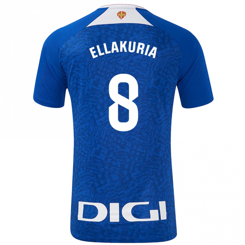 Kids Football Eneko Ellakuria #8 Royal Blue Away Jersey 2024/25 T-Shirt Za