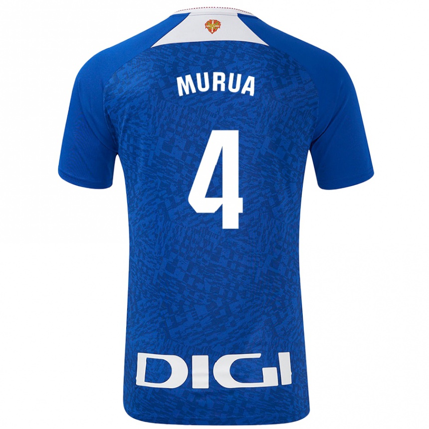 Kids Football Garazi Murua Astorkiza #4 Royal Blue Away Jersey 2024/25 T-Shirt Za