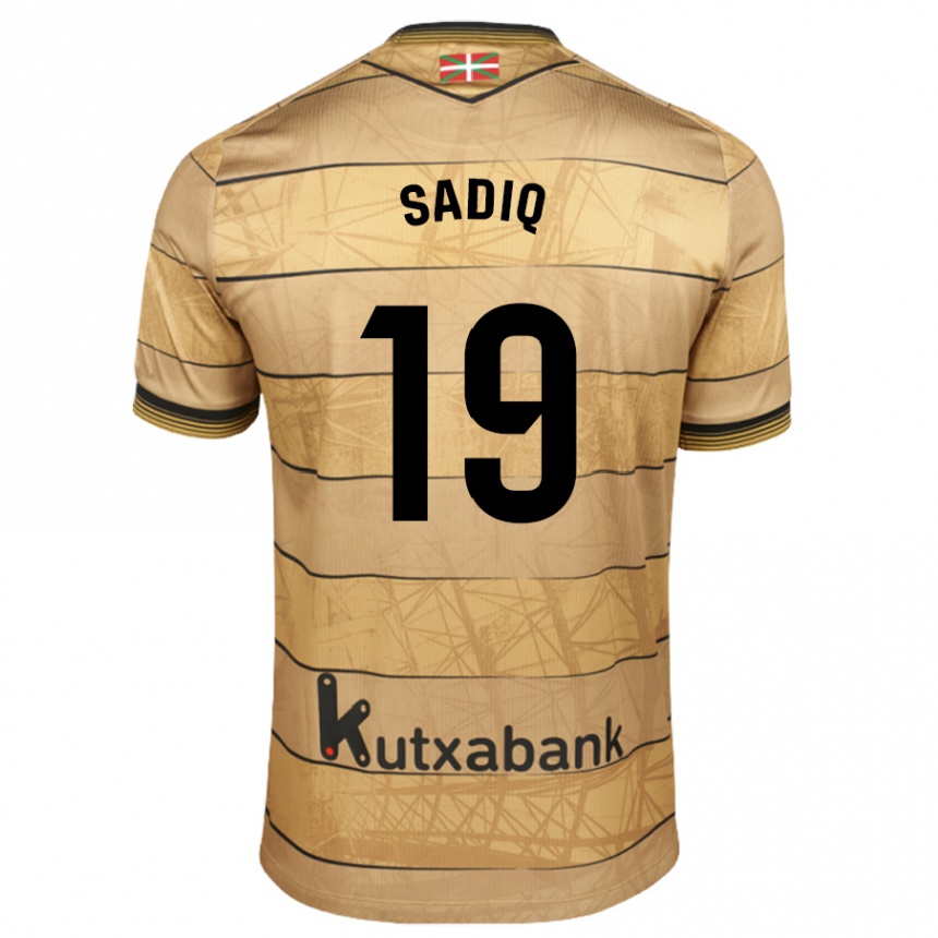 Kids Football Umar Sadiq #19 Brown Away Jersey 2024/25 T-Shirt Za