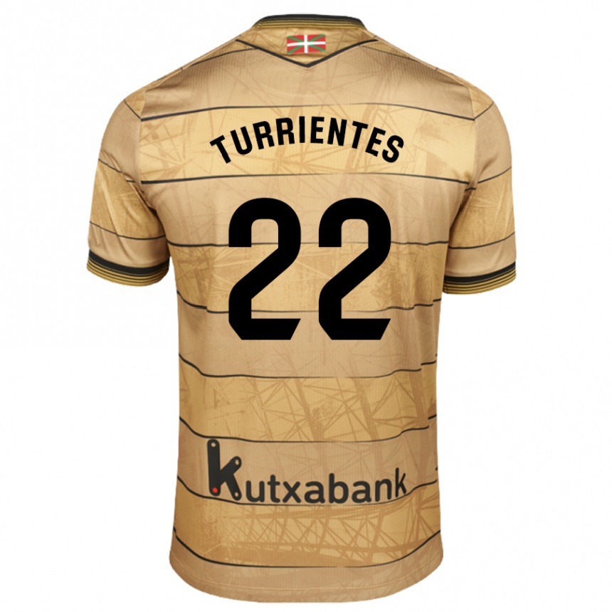 Kids Football Beñat Turrientes #22 Brown Away Jersey 2024/25 T-Shirt Za