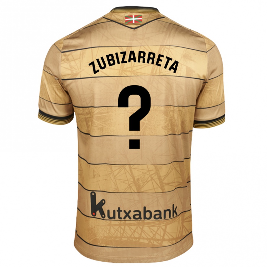 Kids Football Pablo Zubizarreta #0 Brown Away Jersey 2024/25 T-Shirt Za