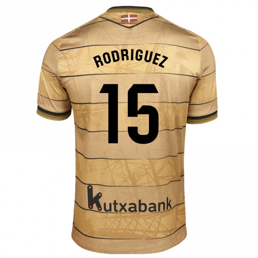 Kids Football Peru Rodríguez #15 Brown Away Jersey 2024/25 T-Shirt Za