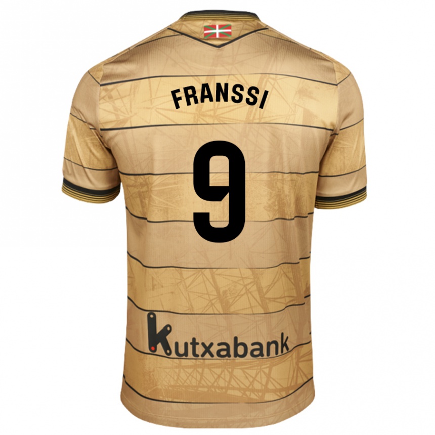 Kids Football Sanni Maija Franssi #9 Brown Away Jersey 2024/25 T-Shirt Za