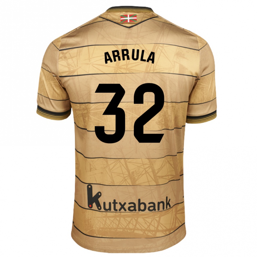 Kids Football Julia Arrula #32 Brown Away Jersey 2024/25 T-Shirt Za