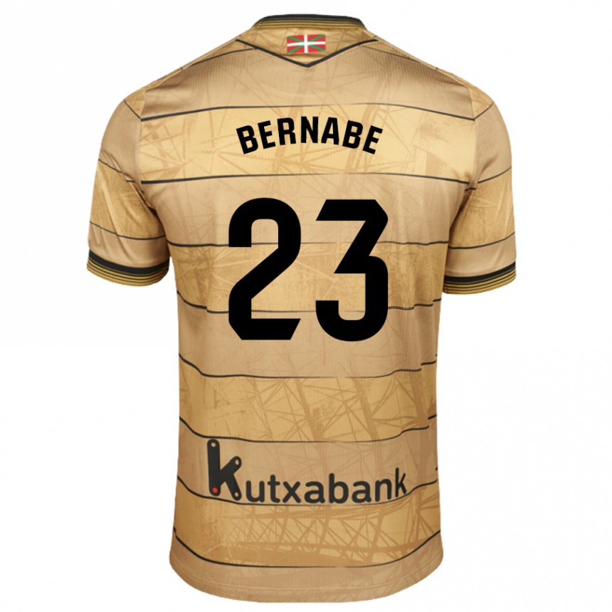 Kids Football Alejandra Bernabé De Santiago #23 Brown Away Jersey 2024/25 T-Shirt Za