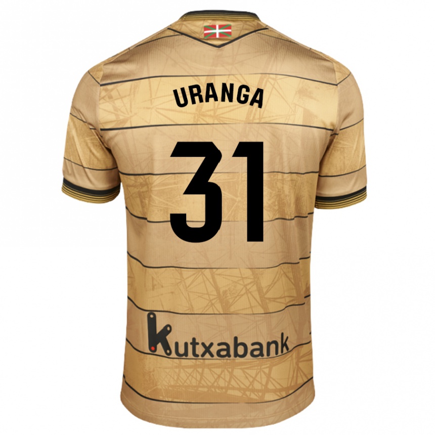 Kids Football Haizea Uranga Agirre #31 Brown Away Jersey 2024/25 T-Shirt Za